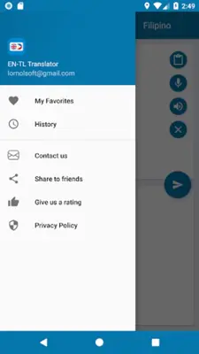EN-TL Translator android App screenshot 1
